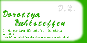 dorottya muhlsteffen business card